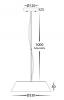 Noyer 330mm 25W Walnut Timber LED Pendant